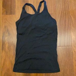 Lululemon ribbed black top - size 8 - great shape!
